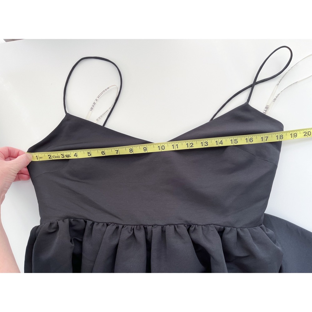 NEW Sachin & Babi Hadley V-Neck Back Bow Empire Gown Womens 10 Black - Picture 13 of 16